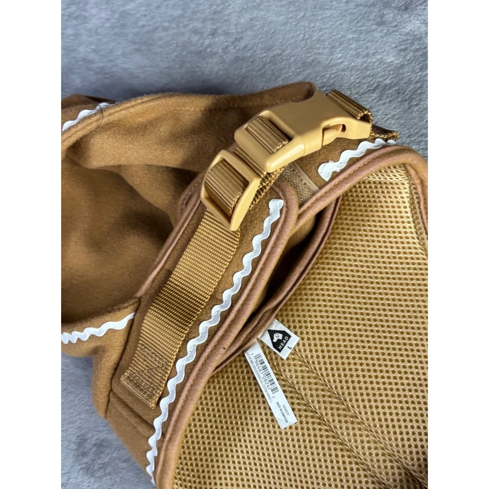Gingerbread Dog Harness Large Tan Canvas Christmas Holiday Hooded‎ Costume